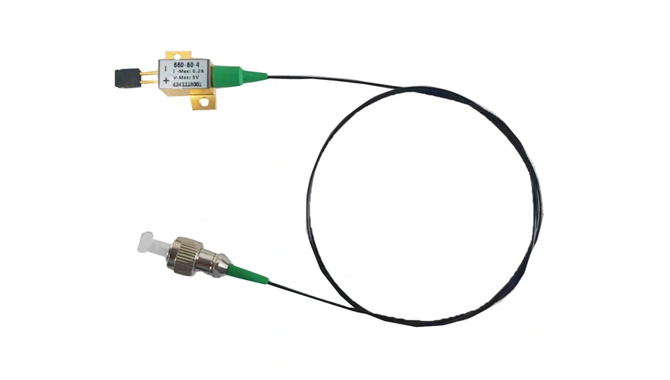 655nm 60mW SMファイバ結合レーザダイオード